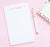 np259 cute  heart and script font notepad for girls personalized  elegant chic