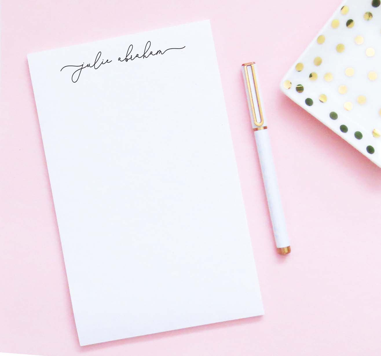 np260 elegant script personalized notepad for women simple adults