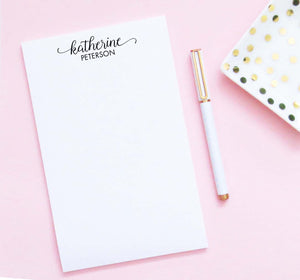 np262 cute script and block font personalized notepad for adults elegant classic