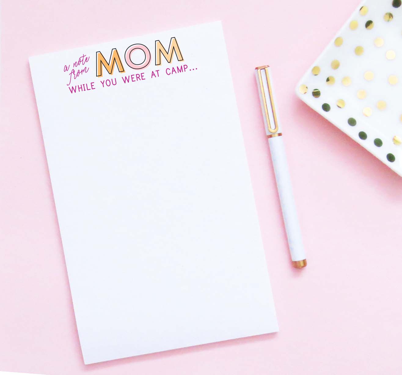np266 Personalized Summer Camp Notepad From Mom parents hello