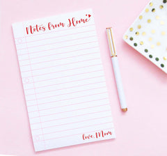 np267 Personalized Lined Camp Notepads From Mom notes home love momma