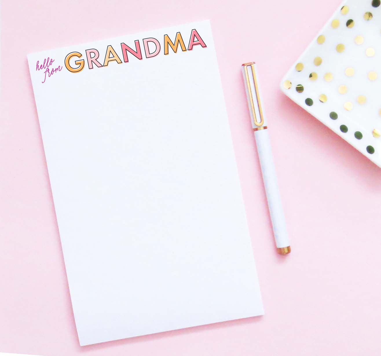 np272 Personalized Notes From Grandma Camp Notepad grandparents mimi gigi granny