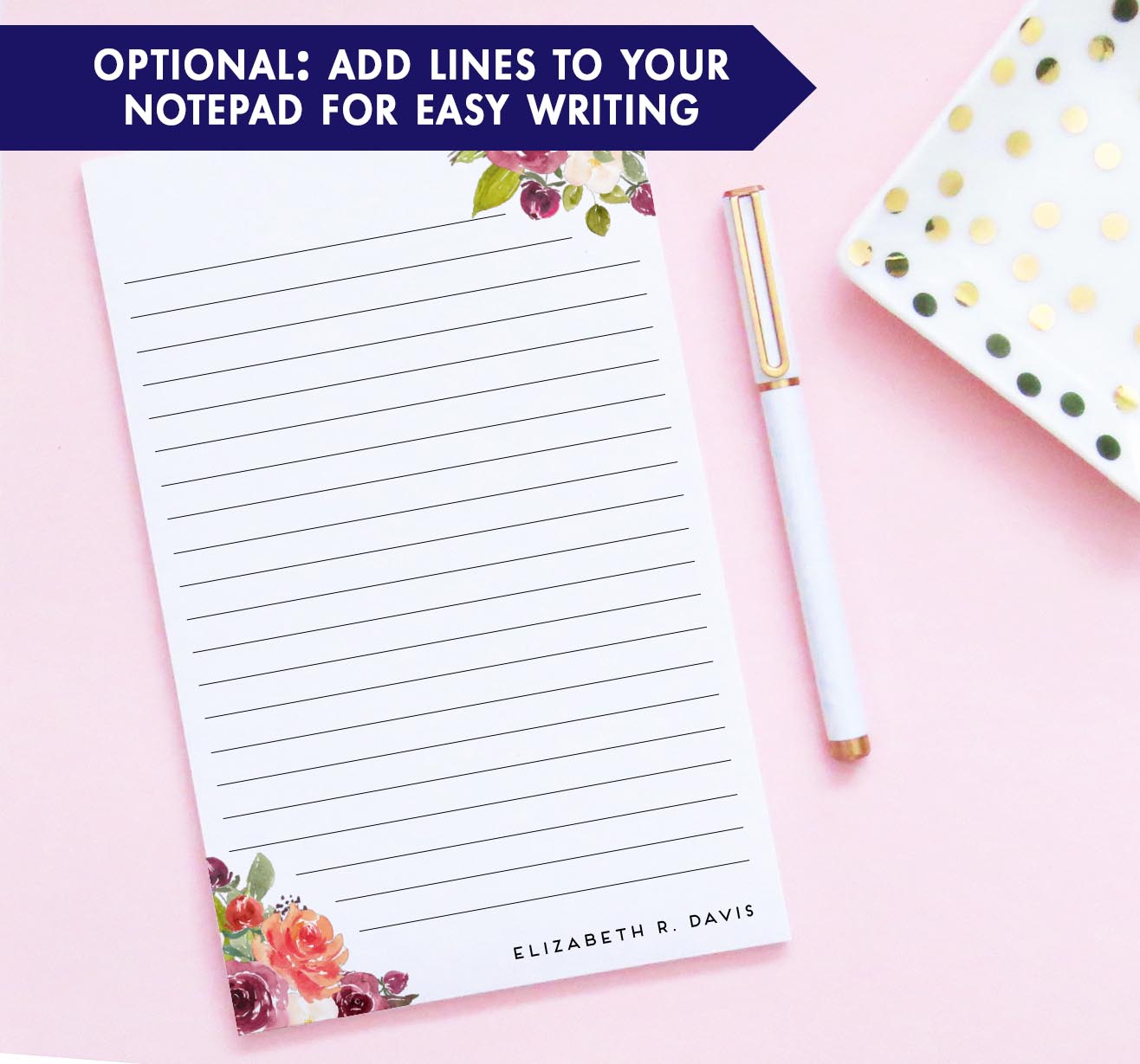    np282 personalized fall floral note paper for women burgundy flower flowers