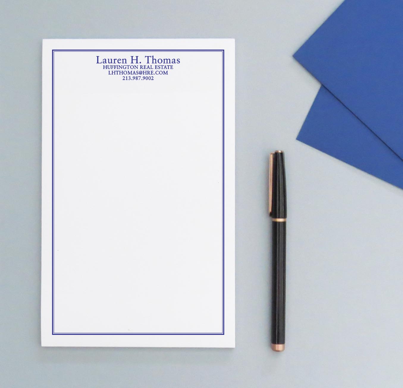 np296 Personalized Professional Note Paper For Real Estate business agent reality