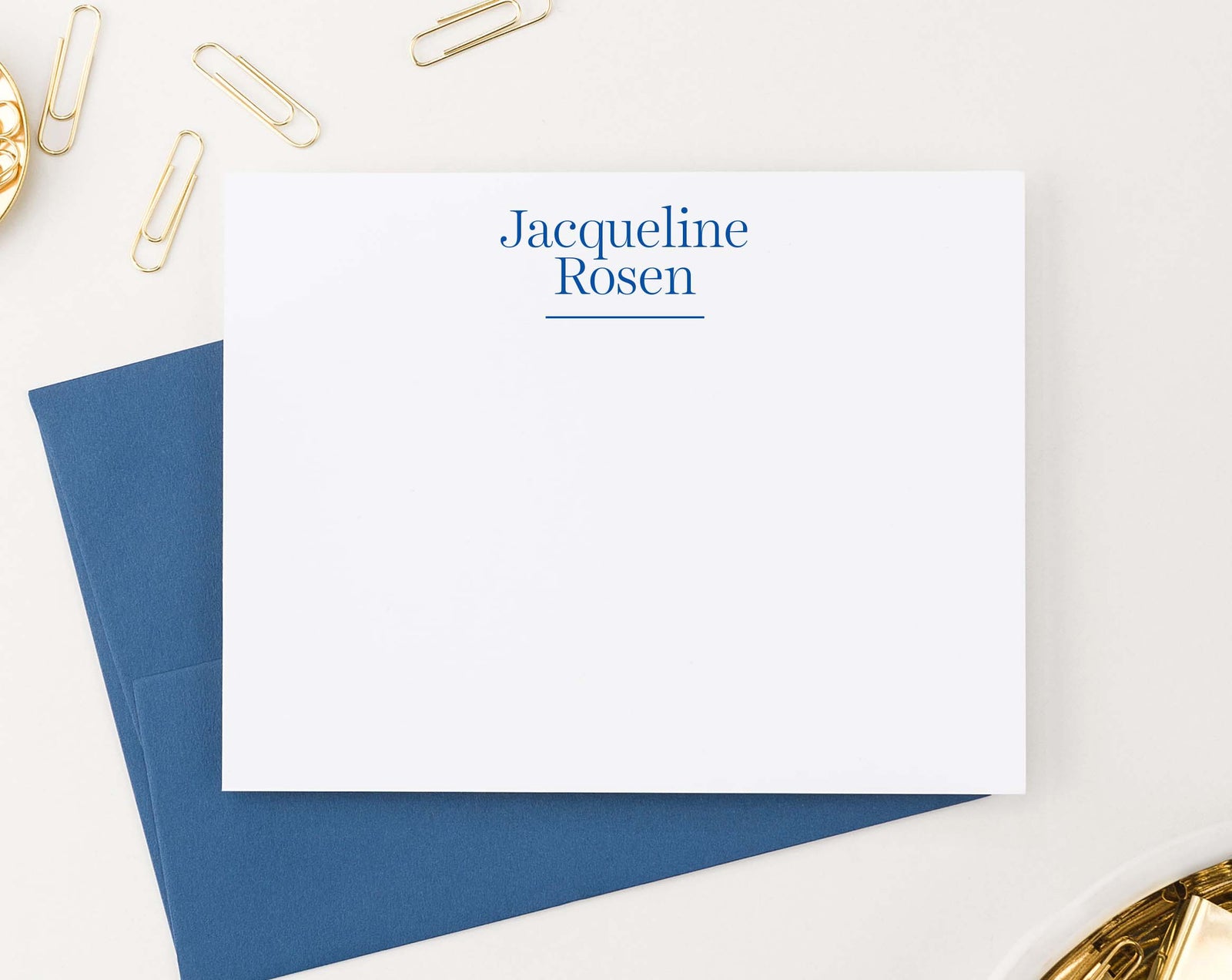 ps140 classic block font personalized notecards for business professional