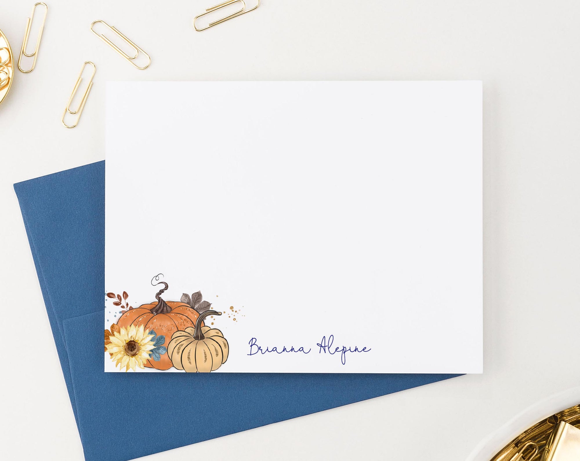 ps164 fall pumpkin stationery personalized for women pumpkins harvest autumn b