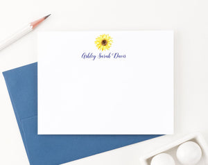 ps174 Simple Sunflower Personalized Stationary for Fall autumn flower floral b