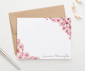 ps176 Personalized Elegant Cherry Blossom Stationary florals flowers