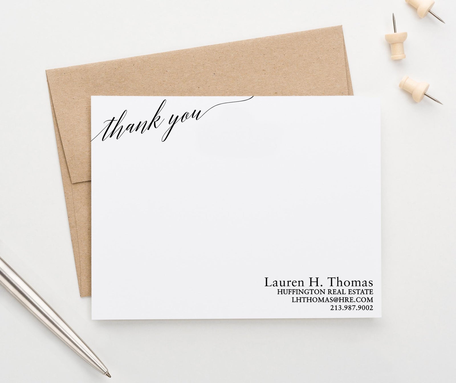     ps181  Simple Business Personalized Real Estate folded Stationary career reality professional